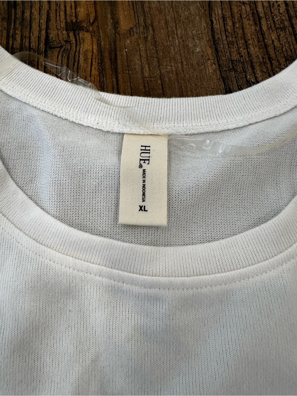 HUE Cream Labeled Casual Top - Black Print - Picture 10 of 10